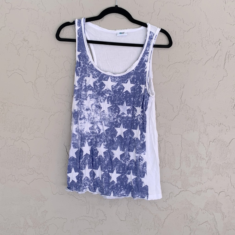 Beach time star graphic tank